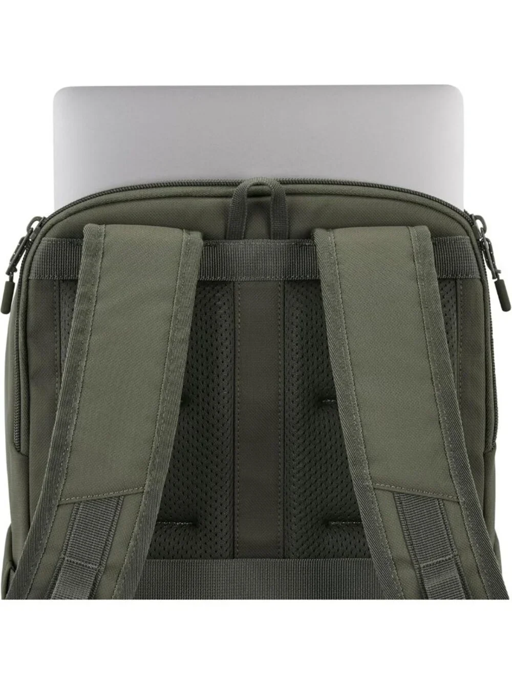 Stylish Olive Green Backpack with Multiple Pockets for Travel & School Use